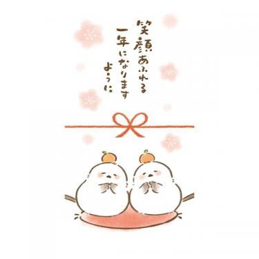 年賀のし袋 白いトリほっこり 3枚入り