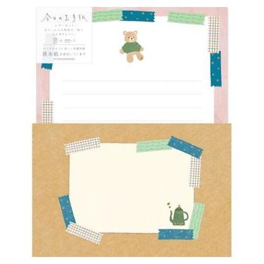 冬柄レターセット ニットとくまさん