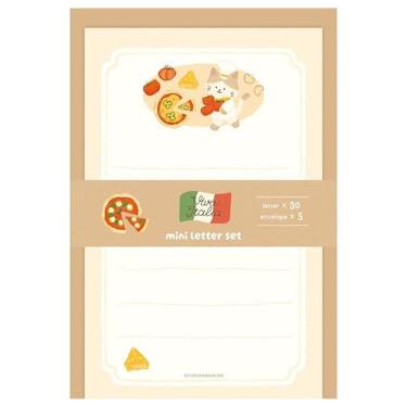 ミニレターセット イタリア ピザにゃんこ