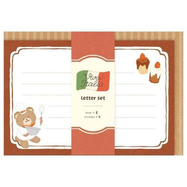 レターセット イタリア デザートくま