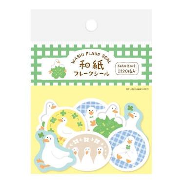 春柄 フレークシール クローバーとアヒル