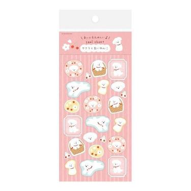 春柄 シールシート サクラと白いわんこ