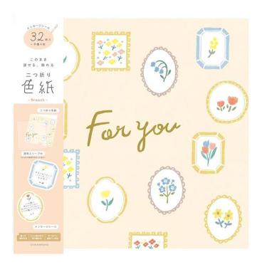 二つ折り色紙 ブローチ