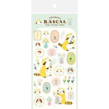 透明シールシート いろどりラスカル フラワー