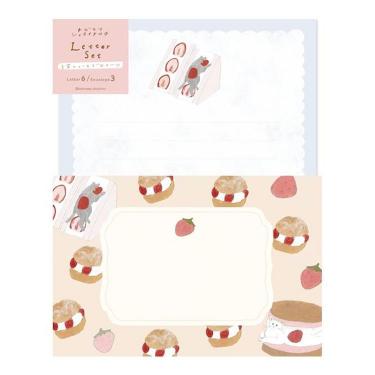 レターセット トビマツショウイチロウ いちごスイーツ