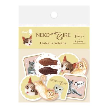 和紙フレークシール ねこみゃみれ イエロー【ロフト限定】