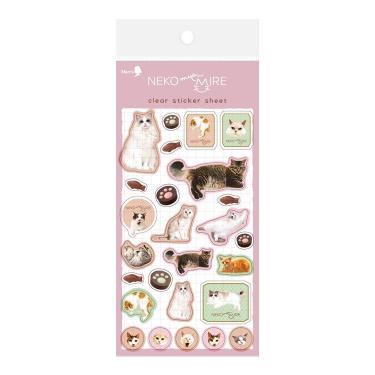 クリアシール ねこみゃみれ ピンク【ロフト限定】