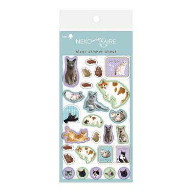 クリアシール ねこみゃみれ ブルー【ロフト限定】