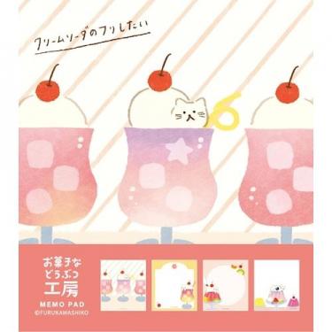 夏柄 メモパッド ソーダにゃんこ