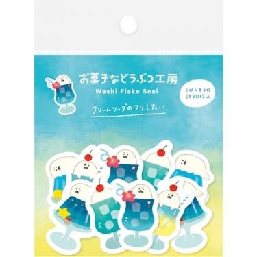 夏柄 シール ソーダあざらし