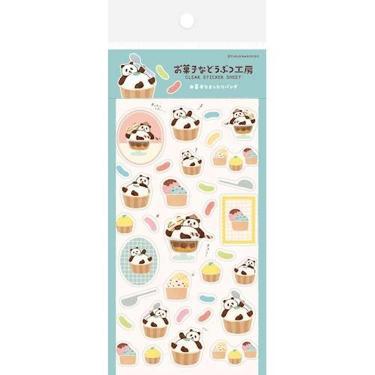 透明シールシート お菓子などうぶつ工房 まったりパンダ