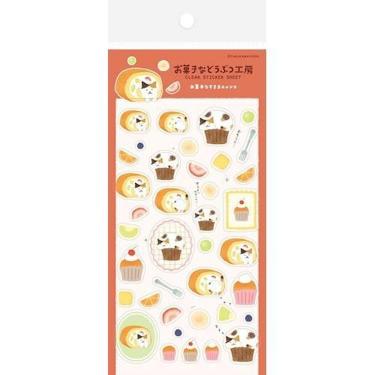 透明シールシート お菓子などうぶつ工房 すきまニャンコ