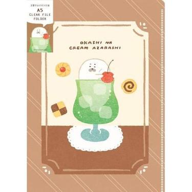 A5クリアファイル お菓子などうぶつ工房 クリームアザラシ
