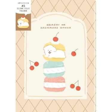 A5クリアファイル お菓子などうぶつ工房 はさまれワンコ