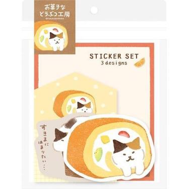 ステッカー3柄セット お菓子などうぶつ工房 すきまニャンコ