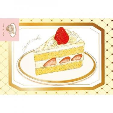 箔押しポストカード ショートケーキ