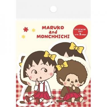ステッカー 3柄セット まる子+モンチッチ
