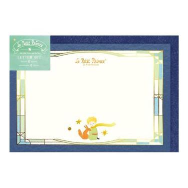 星の王子さま 箔押しミニレターセット 王子さまとキツネ