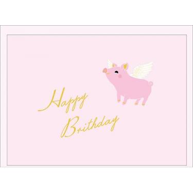 バースデーカード フライングピッグ