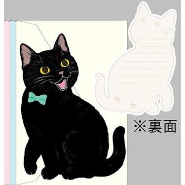 ダイカットレターセット 黒ネコ