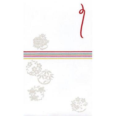 ポチ袋 花丸文 シルク 七彩 5枚入り