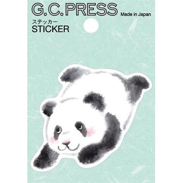 ステッカー 墨絵 ぱんだ