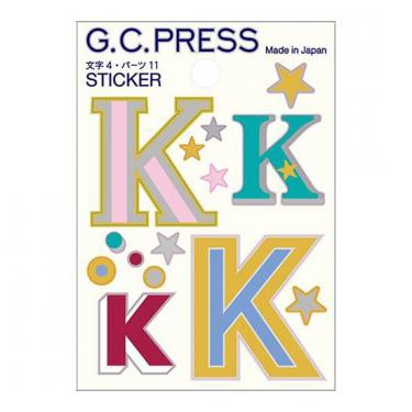 ステッカー イニシャル K