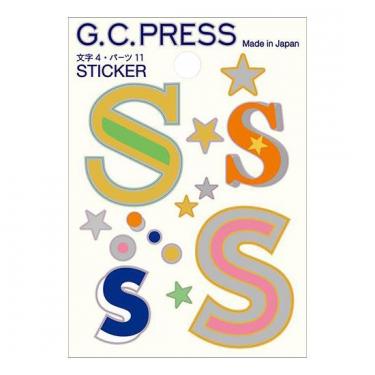 ステッカー イニシャル S