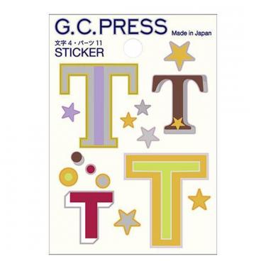 ステッカー イニシャル T