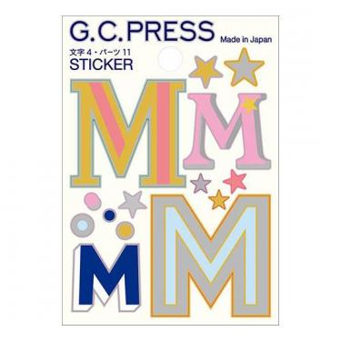 ステッカー イニシャル M