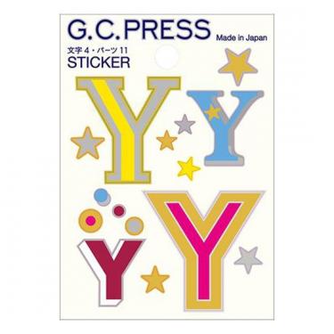 ステッカー イニシャル Y