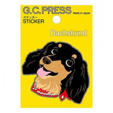 ステッカー 犬顔 ダックス