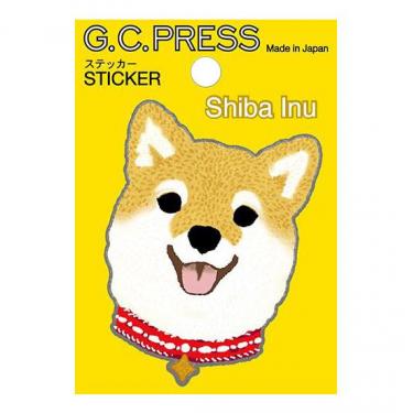 ステッカー 犬顔 シバ