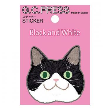 ステッカー 猫顔 はちわれ