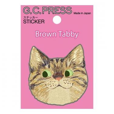 ステッカー 猫顔 キジトラ