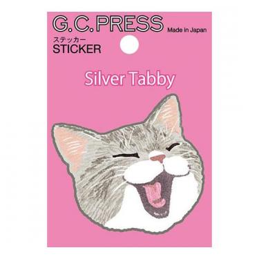 ステッカー 猫顔 サバトラ