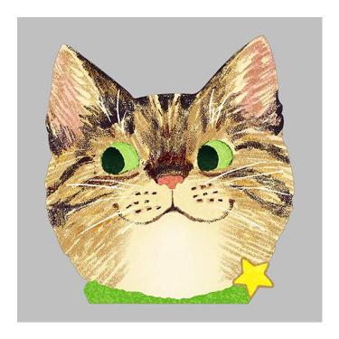 ダイカットパッド 猫顔 キジトラ