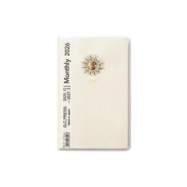 2025年12月始まり手帳 月間 A6 ポケット ハッピーモチーフ 太陽