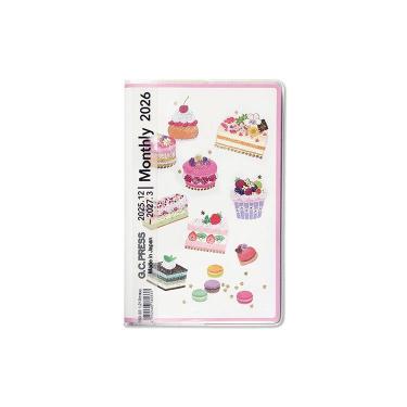 2025年12月始まり手帳 月間 A6 ポケット LIKE IT！ スイーツ
