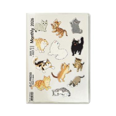 2025年12月始まり手帳 月間 B6 マイキャット