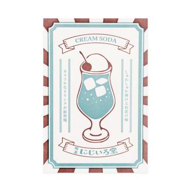 クリームソーダポストカード 喫茶にじいろ堂 ポスター/メロン