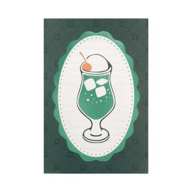 クリームソーダポストカード 喫茶にじいろ堂 キルティング/メロン