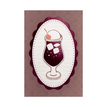 クリームソーダポストカード 喫茶にじいろ堂 キルティング/グレープ