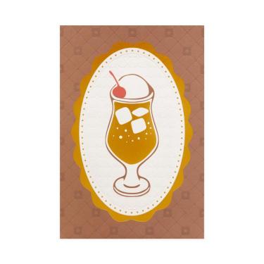 クリームソーダポストカード 喫茶にじいろ堂 キルティング/レモン