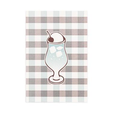 クリームソーダポストカード 喫茶にじいろ堂 ギンガムチェック/ブルーハワイ