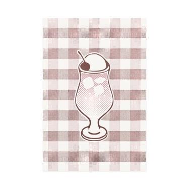 クリームソーダポストカード 喫茶にじいろ堂 ギンガムチェック/グレープ