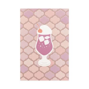 クリームソーダポストカード 喫茶にじいろ堂 タイル/グレープ