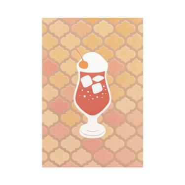 クリームソーダポストカード 喫茶にじいろ堂 タイル/ストロベリー