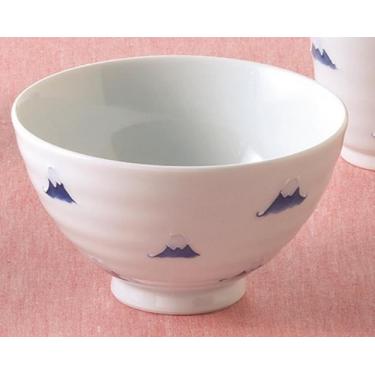 飯碗 富士小紋 青 藍花