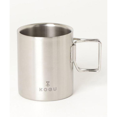 二重マグカップ 330ml 珈琲考具 シルバー